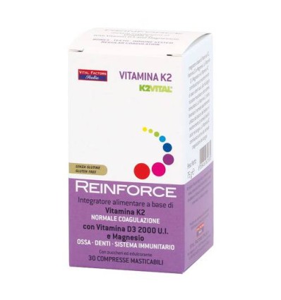Reinforce Calcio+Vit D Mastic. - Utile nel periodo dello sviluppo per supportare l'accrescimento dell'apparato scheletrico